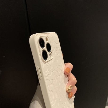 「043」iphone15 レザー ケース 型押し iphone14pro ケース 花柄 シンプル おしゃれ