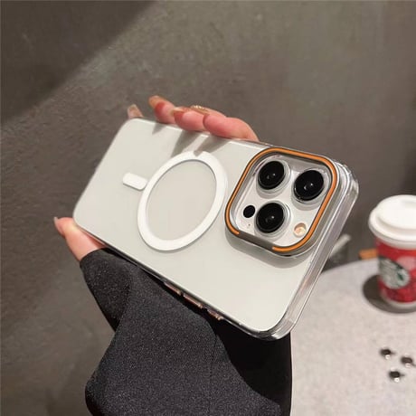 「125」カメラ保護リング付き iphone15/14 ケース クリア 隠れスタンド iphoneケース おしゃれ