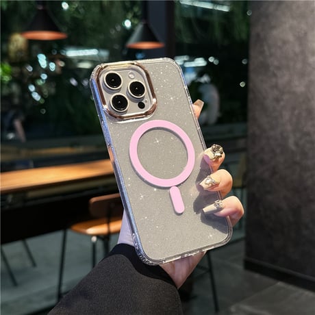 「245」iphone17/17pro magsafe 対応 ケース かわいい iphone16 クリアケース キラキラ