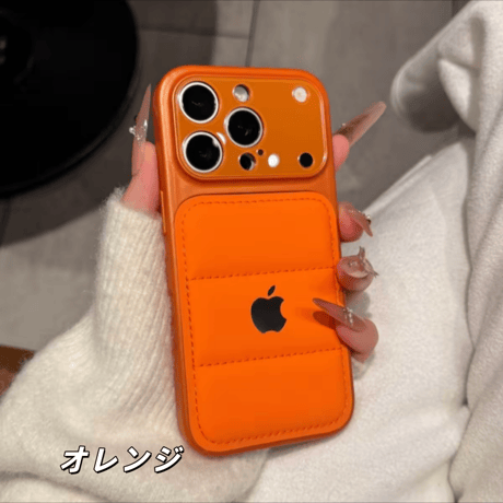 「488」ダウン ジャケット 風 iphone ケース 流行り iphone17/16 ケース おしゃれ カップル