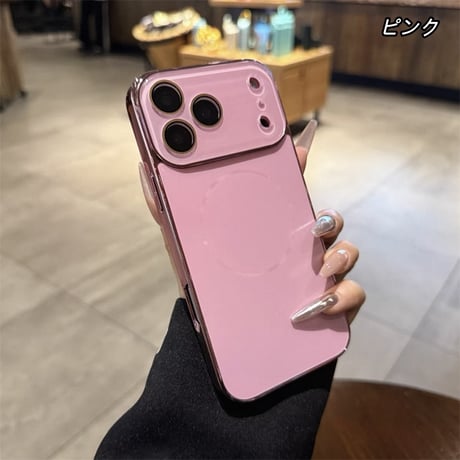 「537」iphone ケース カメラ まで 保護 iphone ケース ｍagsafe対応 メッキ風