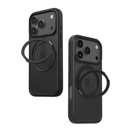 「461」iphone17pro/16pro ケース 指紋つかない マット magsafe対応ケース 360度回転スタンド