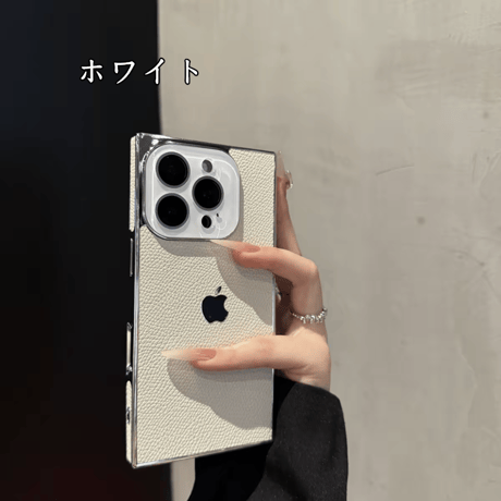 「417」iphone ケース スクエア 人気 iphoen17/17pro/16 レザーケース 四角 おしゃれ