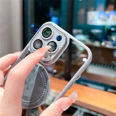 「360」iphone17e/16e/16pro ケース 360回転スタンド付き magsafe クリア ケース カメラ保護