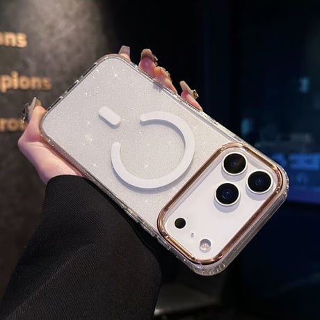 「245」iphone17/17pro magsafe 対応 ケース かわいい iphone16 クリアケース キラキラ
