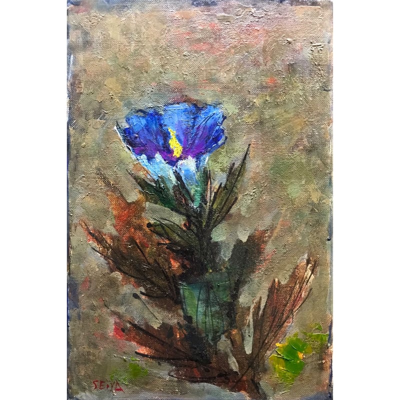 マイセン　陶版画　勿忘草（忘れな草） 勿忘草（わすれなぐさ）・陶板画・18cm×15cm・箱入り Meissen 美品