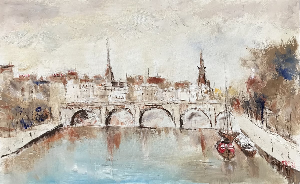 パリ「ポンヌフ」水彩画 パリ「ポンヌフ」水彩画 Le Pont-Neuf