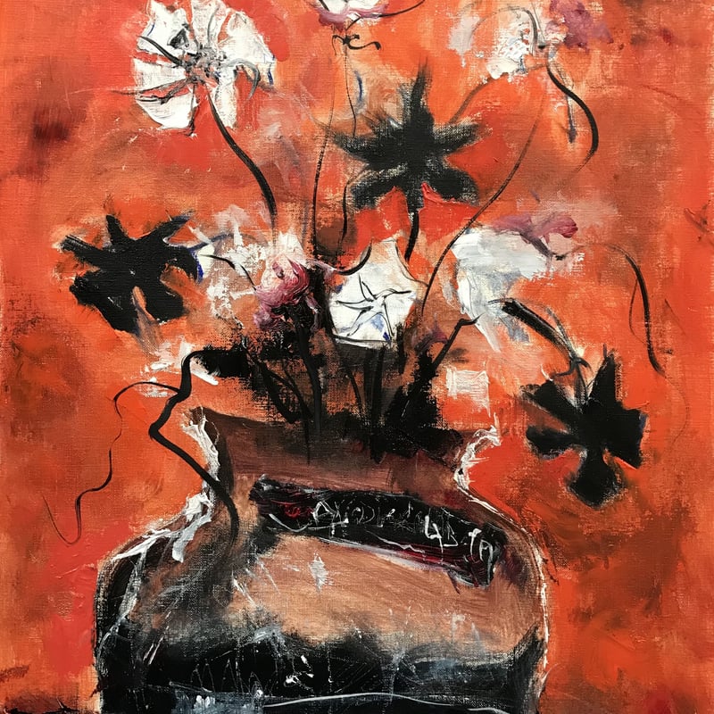 絵画　月下美人　　⚠️素人画 月下美人 | gallery聖夜