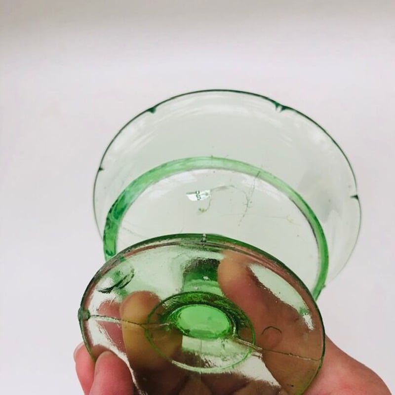 古道具（ガラス） 緑のかき氷の器 | 丘のギャラリーComfy