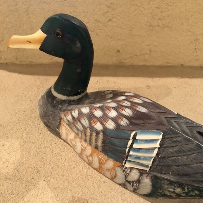 James Haddon アメリカ木彫 マガモの親子 作家さんの作品 野鳥 置物 James Haddon アメリカ木彫 マガモの親子 作家さんの作品 野鳥