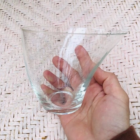 小物（ガラス）アシンメトリーのグラス