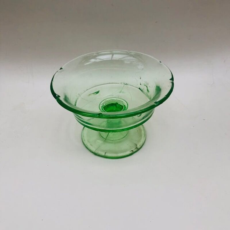 古道具（ガラス） 緑のかき氷の器 | 丘のギャラリーComfy