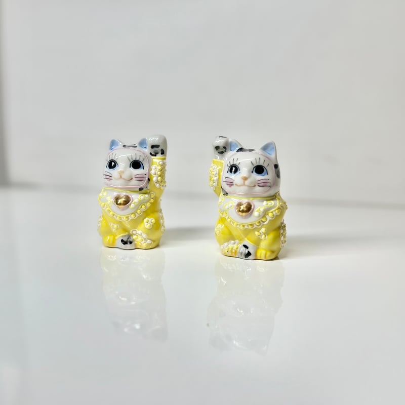 TANPOPO（蒲公英-たんぽぽ）招き猫／まねきねこ 黄色 イエロー