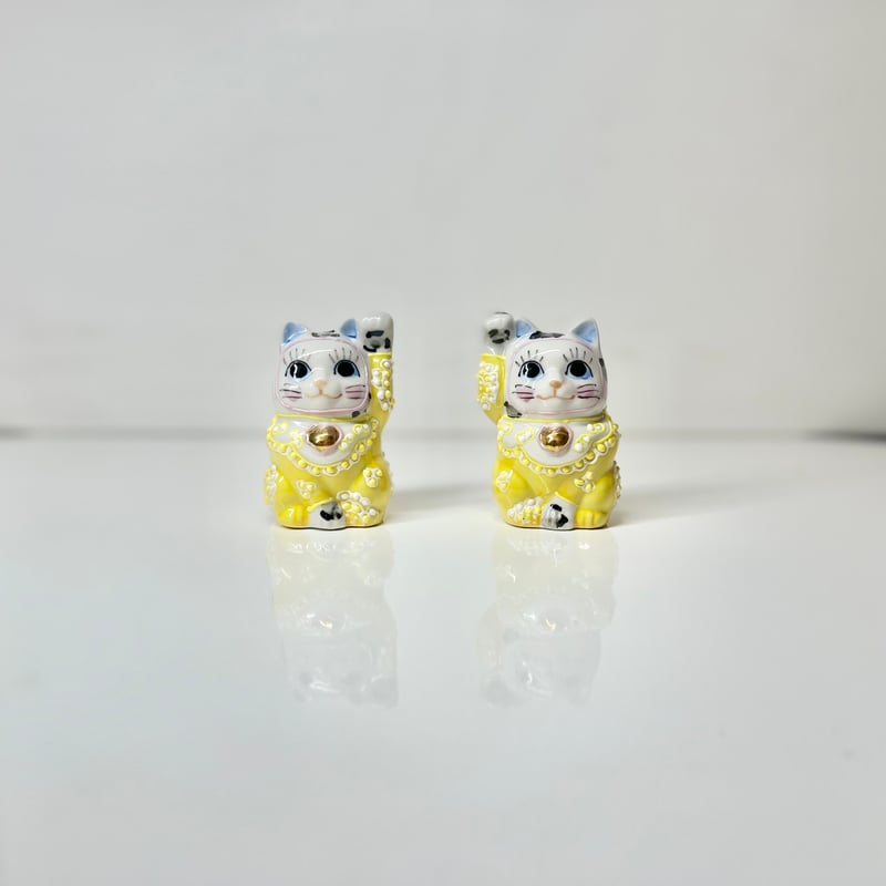 TANPOPO（蒲公英-たんぽぽ）招き猫／まねきねこ 黄色 イエロー yellow