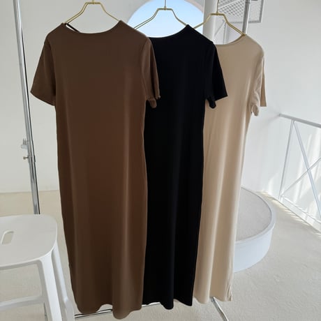 アシメネックTシャツワンピH