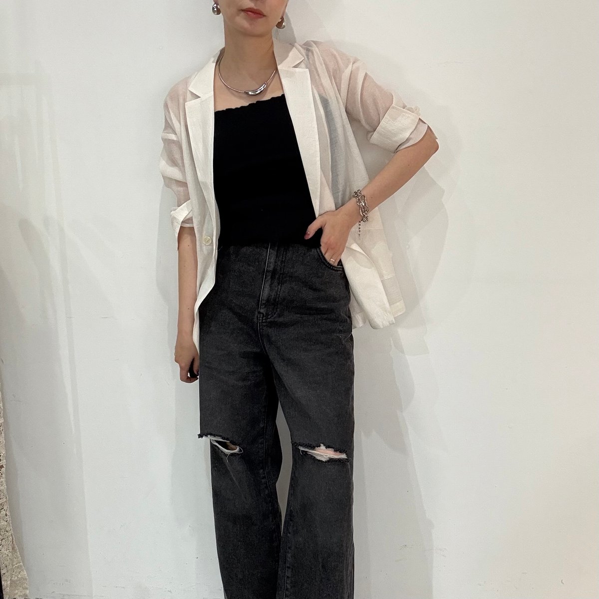 styling/ シアージャケット ベージュ シアーテーラードジャケットC［ベージュ］ | CHEELM / チェルム