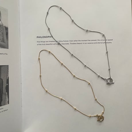 ラインボール2wayネックレス＜ステンレス＞