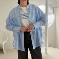 カッティングカラーシアーシャツC