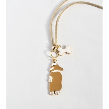 寝そべりコーギーペンダント