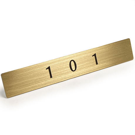 真鍮 ドア サインプレート 「 101 」 部屋番号 ルームナンバー