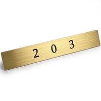 真鍮 ドア サインプレート 「 203 」 部屋番号 ルームナンバー