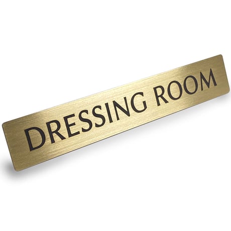 真鍮 ドア サインプレート 「 DRESSING ROOM 」