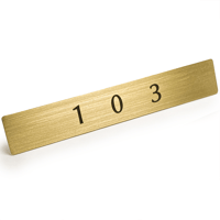 真鍮 ドア サインプレート 「 103 」 部屋番号 ルームナンバー
