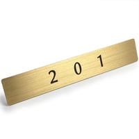 真鍮 ドア サインプレート 「 201 」 部屋番号 ルームナンバー