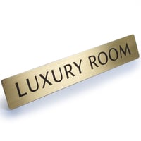 真鍮 ドア サインプレート 「 LUXURY ROOM 」