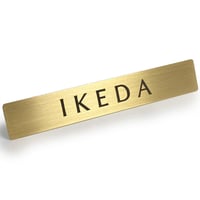 真鍮 ドア サインプレート 「 IKEDA 」