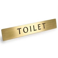 真鍮 ドア サインプレート 「 TOILET 」