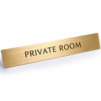 真鍮 ドア サインプレート 「 PRIVATE ROOM 」 （小さめの文字）