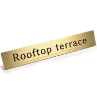 真鍮 ドア サインプレート 「 Rooftop terrace 」