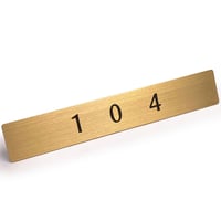 真鍮 ドア サインプレート 「 104 」 部屋番号 ルームナンバー