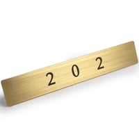 真鍮 ドア サインプレート 「 202 」 部屋番号 ルームナンバー