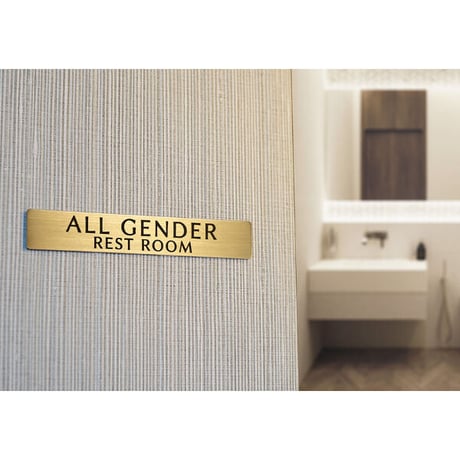 真鍮 ドア サインプレート 「 ALL GENDER REST ROOM 」