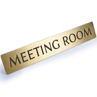 真鍮 ドア サインプレート 「 MEETING ROOM 」