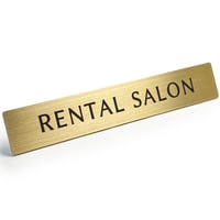 真鍮 ドア サインプレート 「 RENTAL SALON 」