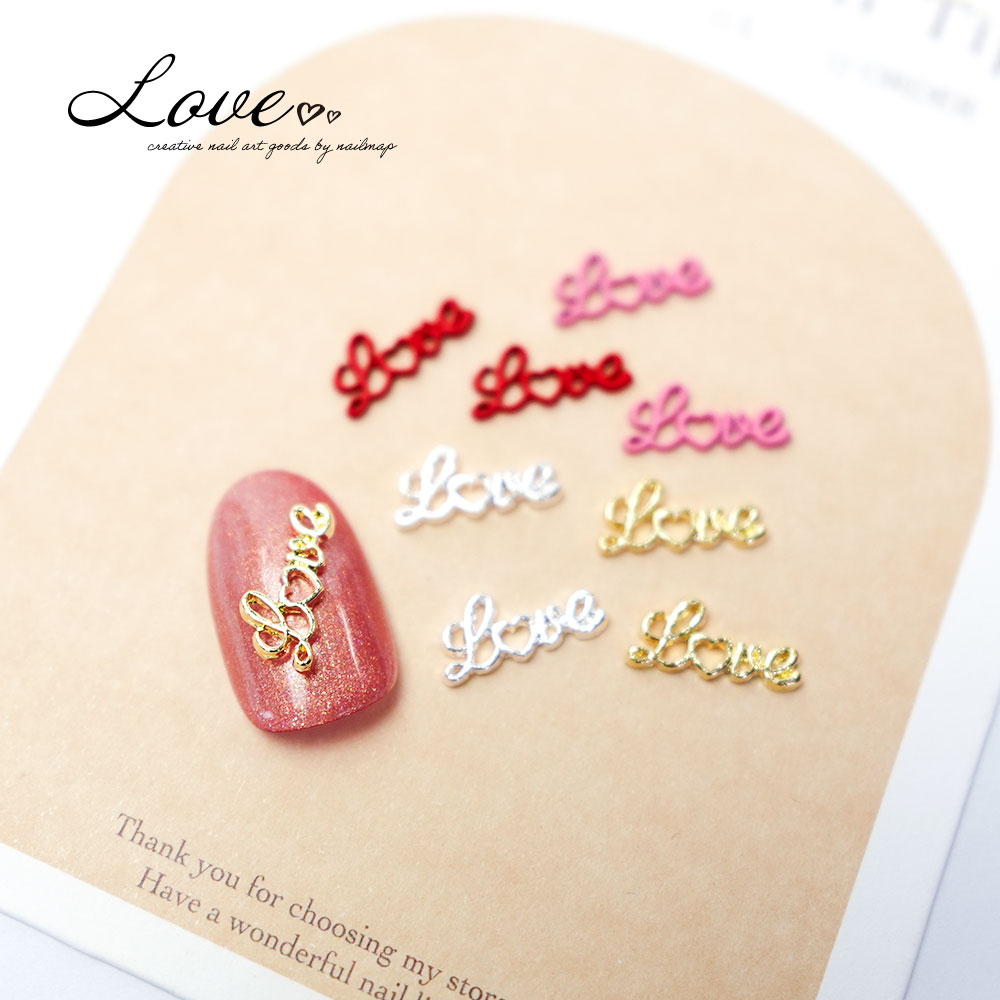 ネイルパーツ LOVE 全4色 | ネイルチップ専門店 ネイルマップ
