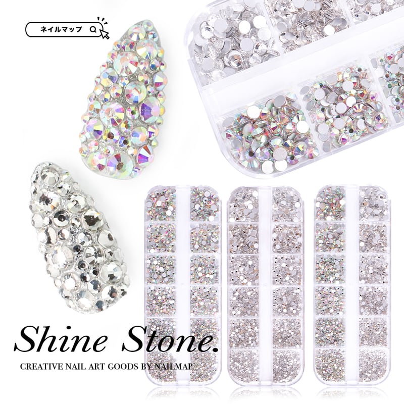 シャインストーン 6サイズmix | ネイルチップ専門店 ネイルマップ
