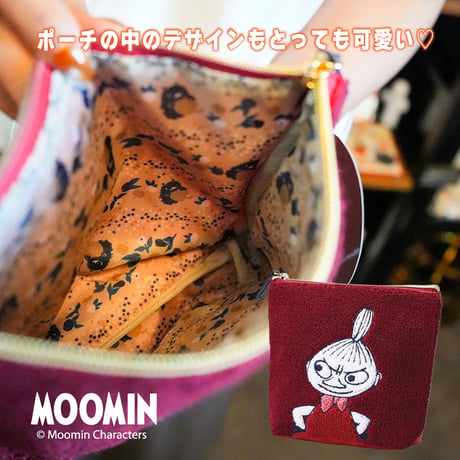 正規品【 リトルミイ もこもこポーチ マチ付き 】