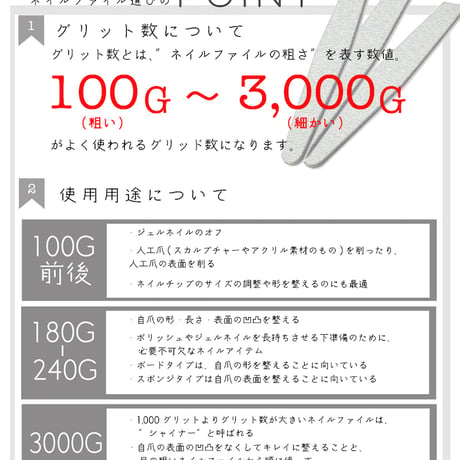 高品質 ダイヤモンド型ネイルファイル ( 1本 )