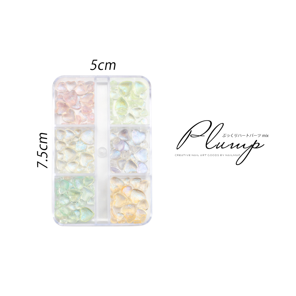 plumpハートパーツmix 6色セット | ネイルチップ専門店 ネイルマップ