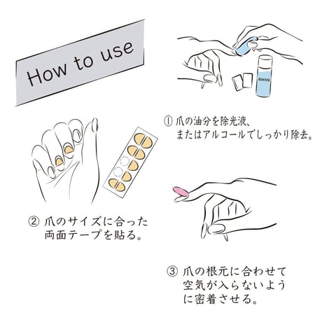 ネイルチップ用 両面テープ (クリア)  5回分