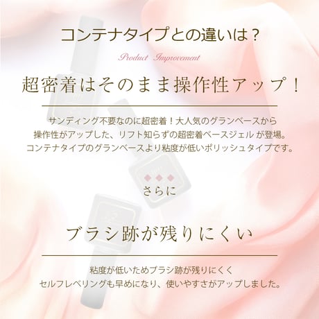 最新！フィルイン対応超密着 ポリッシュベースジェル グランベースEX 大容量１２ｇ