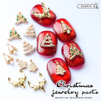 クリスマス ジュエリーネイルパーツ 全5種