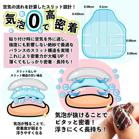 ネイルチップ用両面テープ モア・フィット エアー 0.3mm -0.35mm