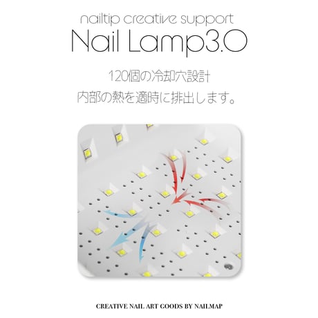 トレイ付きワイド UV-LED Nail Lamp3.0 72W