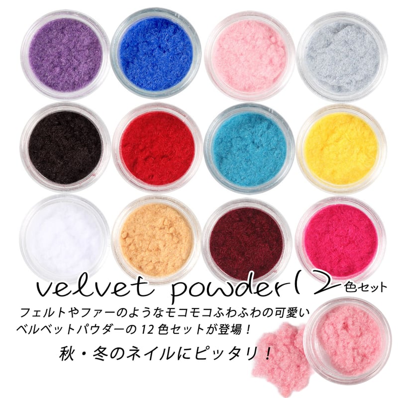 ベルベットパウダー 12色セット | ネイルチップ専門店 ネイルマップ