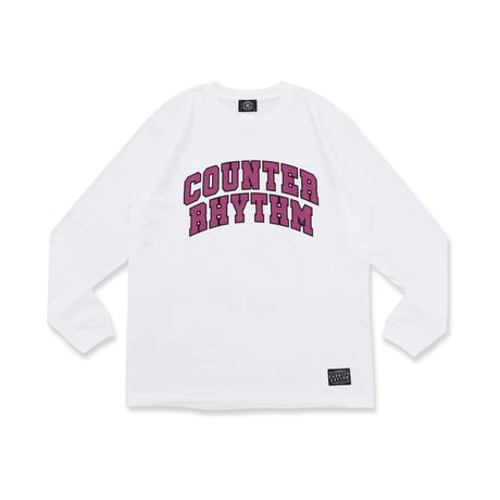 COLLEGE - WHITE, BLACK, GRAY  【L/S TEE】